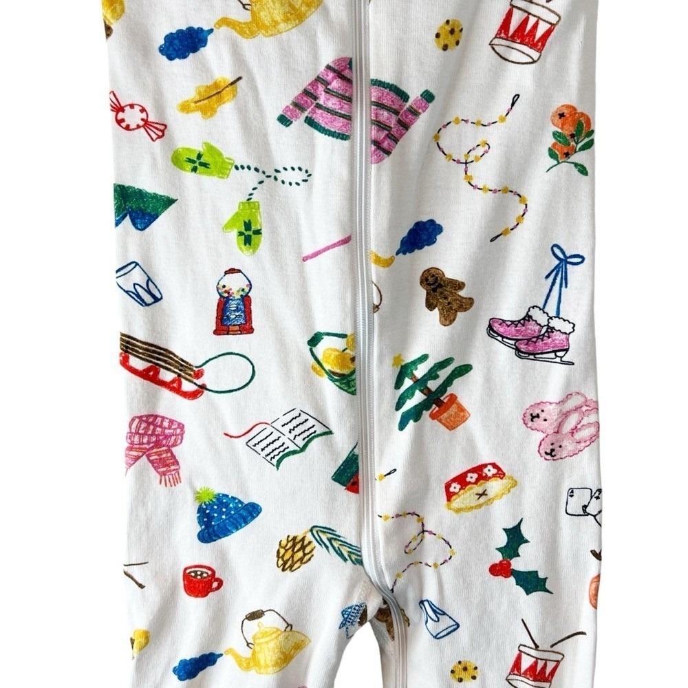 Hanna Andersson Christmas pajamas one piece Sz 3 - Picture 5 of 8